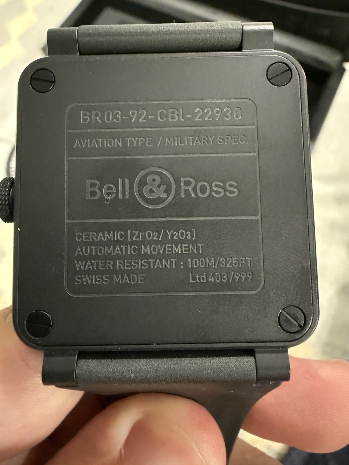 Bell & Ross BR 03-92 Radio Compass 403/999 Box & Papers
