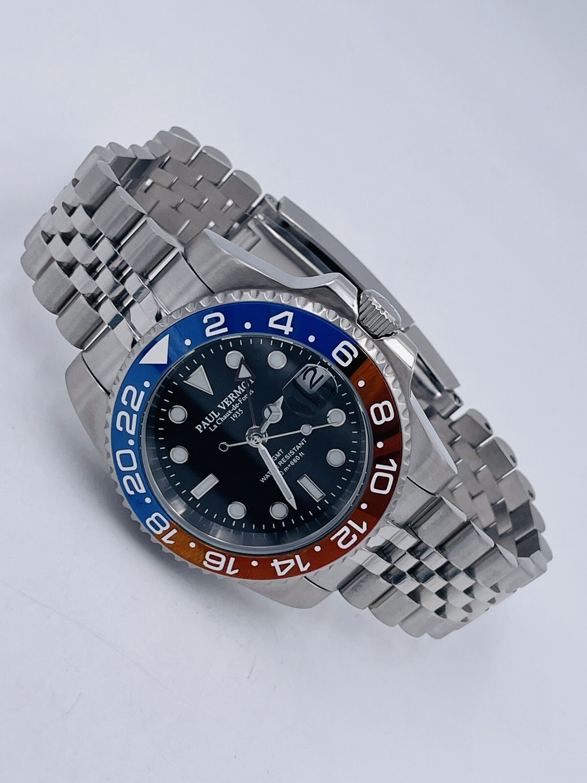 Orologio Paul Vermot GMT Automatico Ceramica Pv2116BLRj/540 Scontatissimo Nuovo