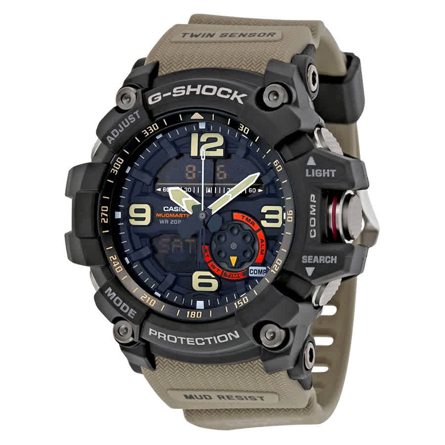 Casio G-Shock Black Dial Tan Resin Strap Men’s Watch GG1000-1A5
