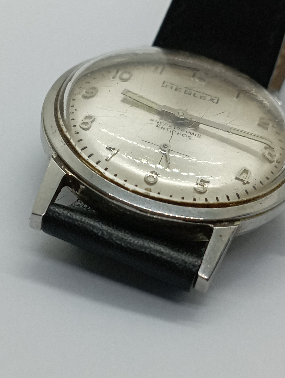 Vintage REGLEX ANCRE Cal. Cupillard 233-60 Watch Working Well ALL S. STEEL