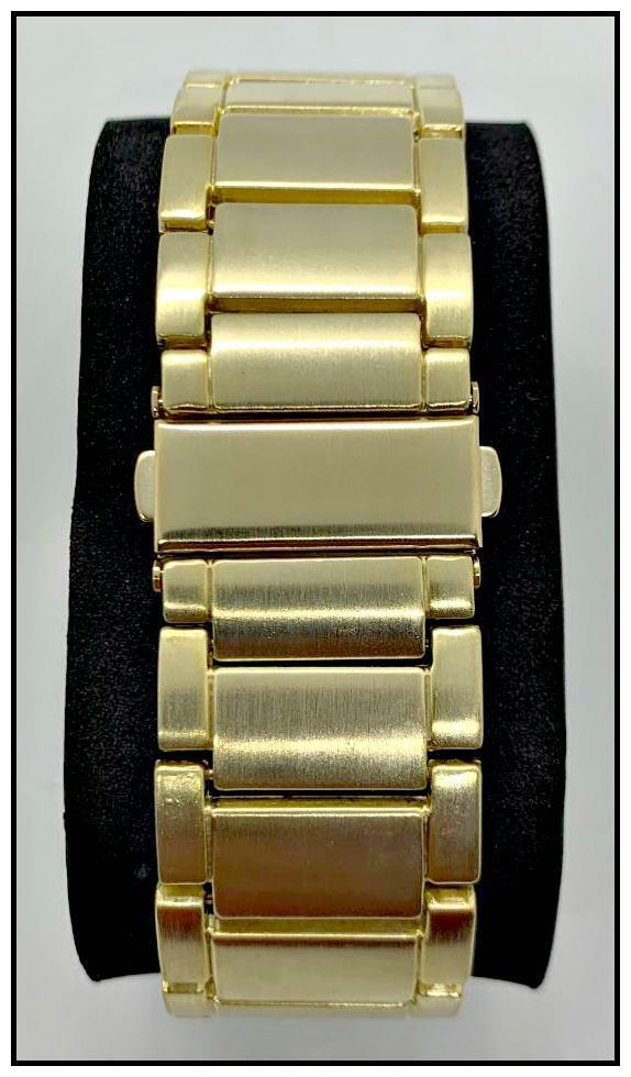 Men’s CLASSY ELEGANT DRESSY Round Gold LUXURY Designer Fashion WRIST WATCH 46mm