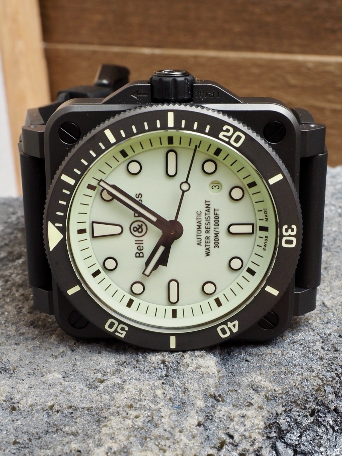Bell & Ross BR03-92 Ceramic Diver Full LUM 99% LNIB Amazing Legible Design!
