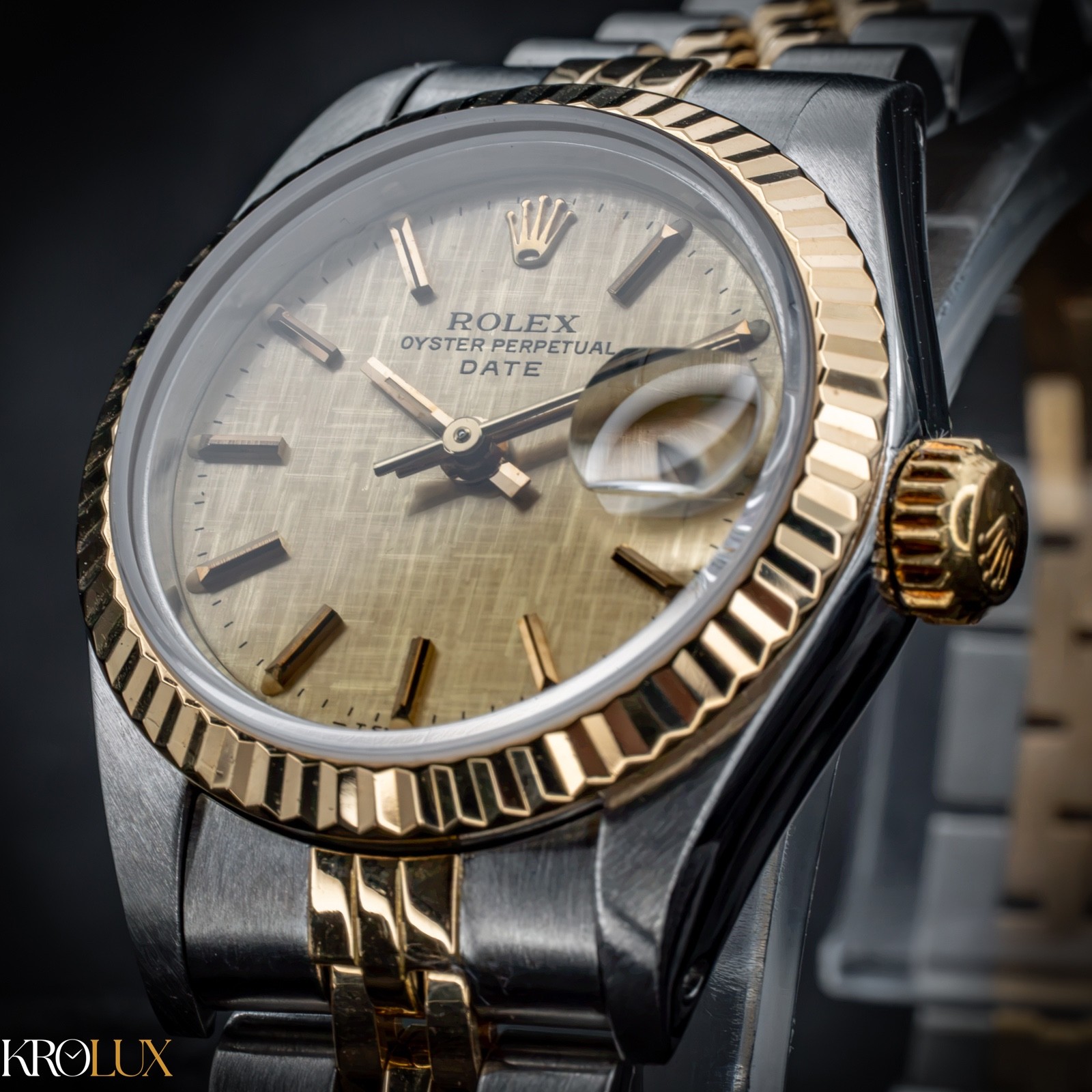 1982 Rolex Lady-Datejust 26mm Two-Tone Linen Dial 69173