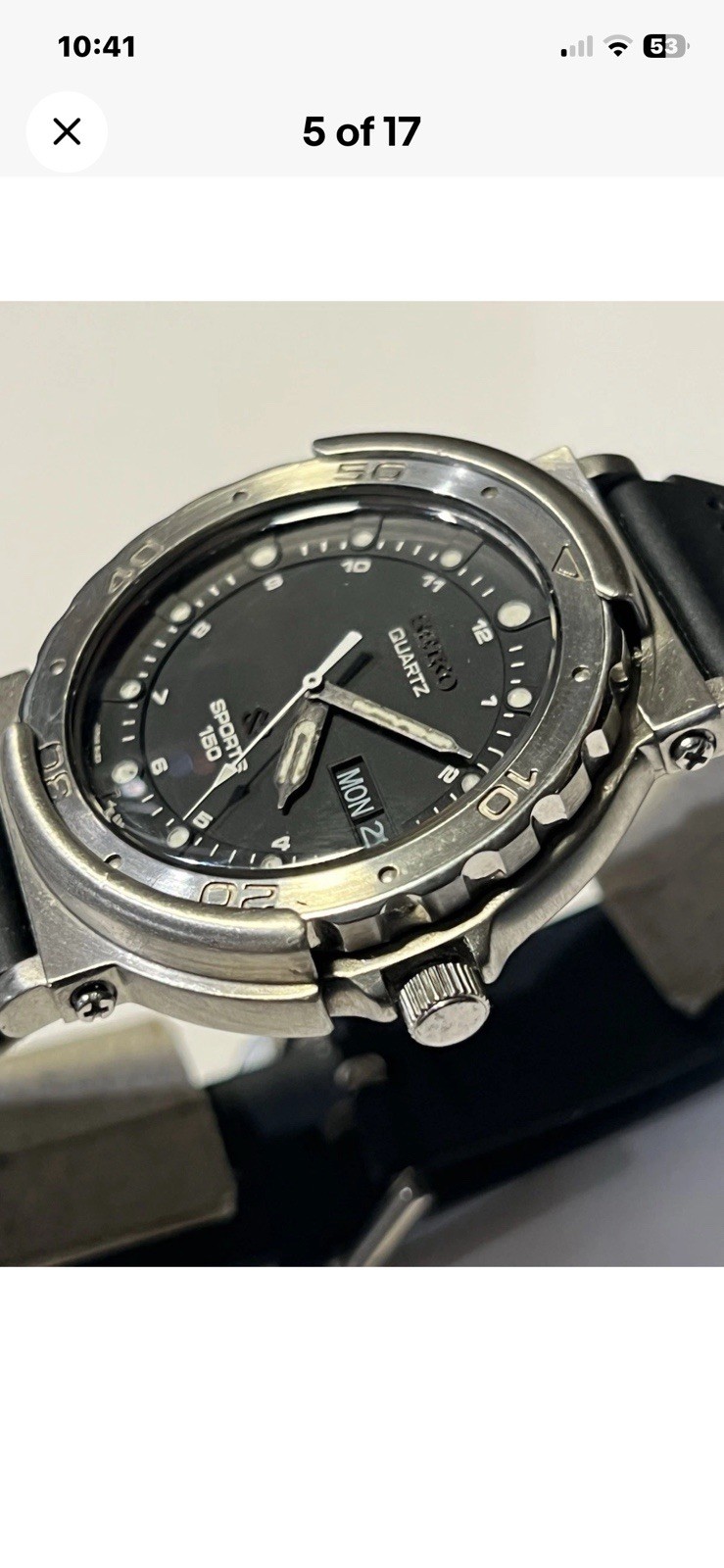 Rare Vintage Shrouded Seiko 5H23-8160 — Mini “Tuna Can” (April 1987)