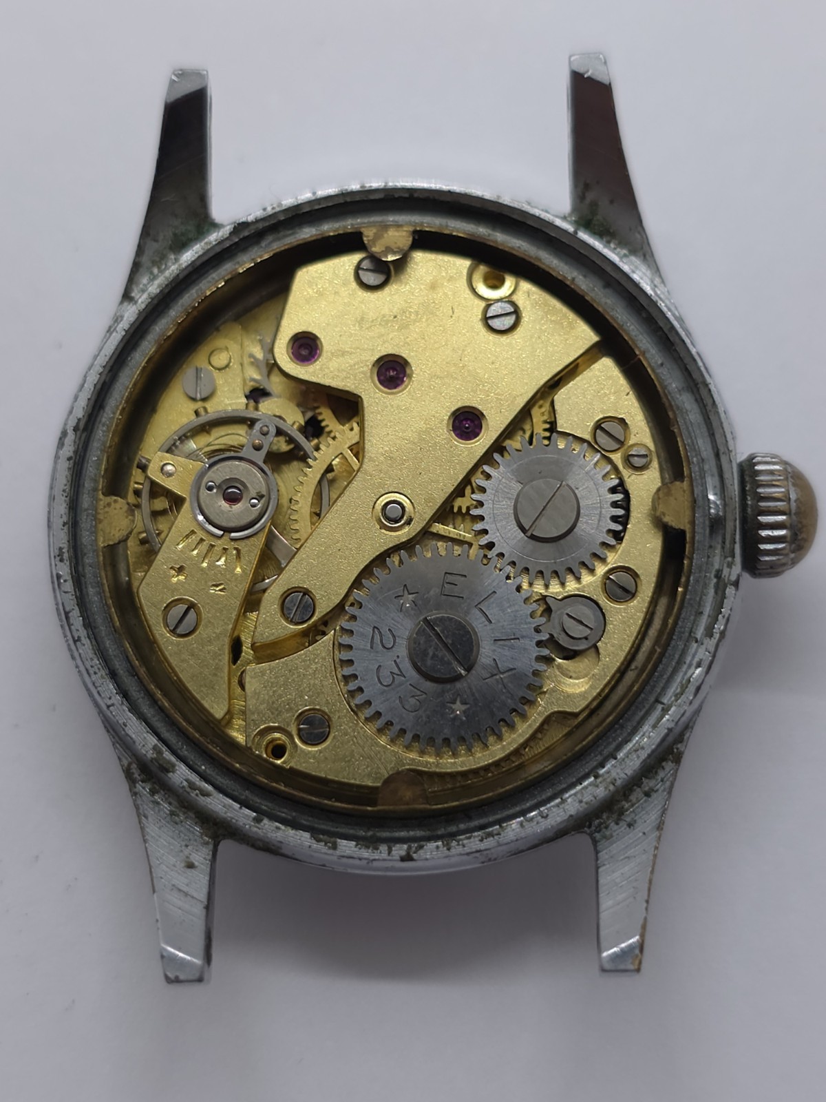 Vintage Beautiful Elix CUPILLARD Cal. “233 NEW” Watch 1950 Good Main Spring 🇫🇷
