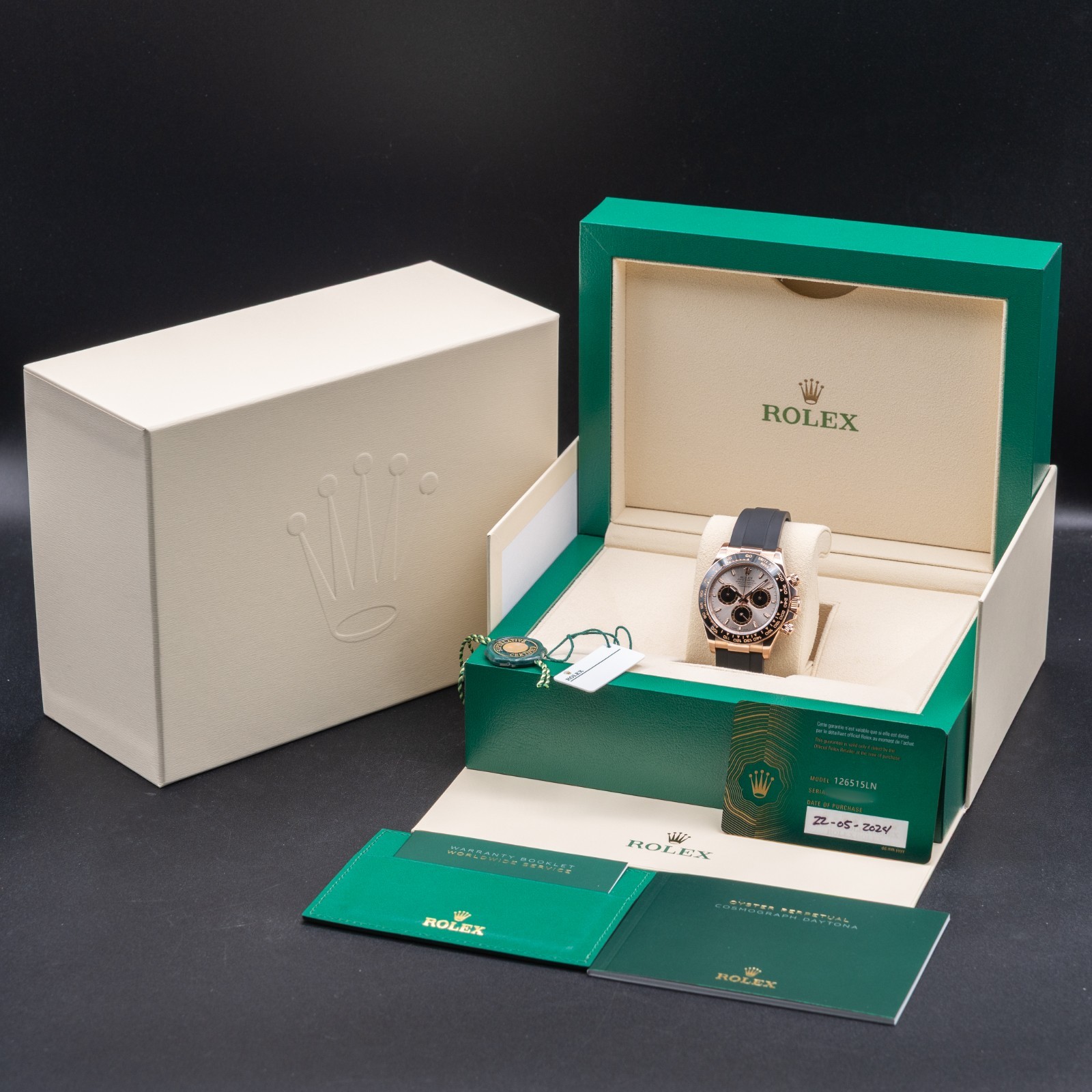 ROLEX Daytona Cosmograph Rose Gold Sundust Dial 126515LN