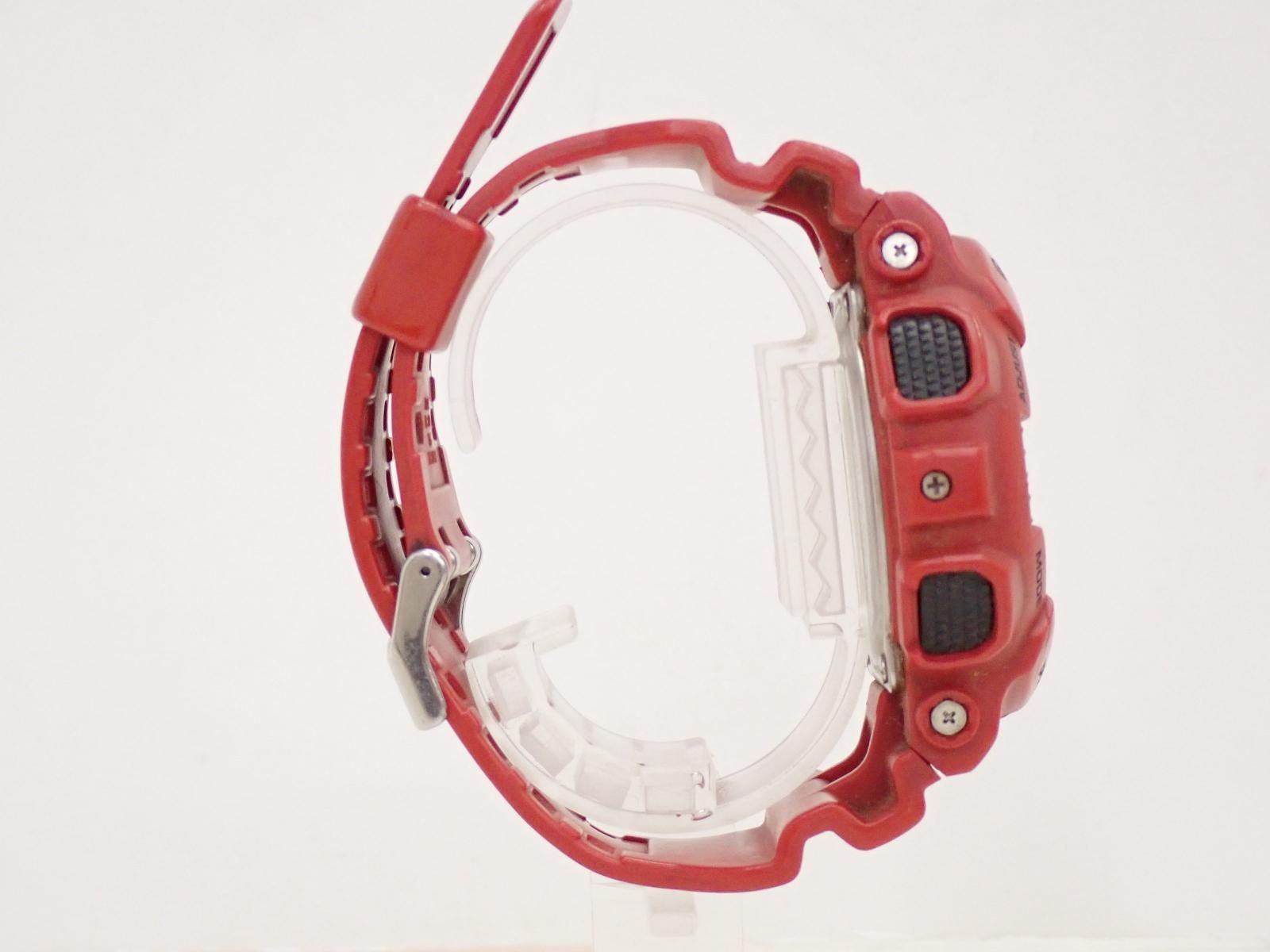CASIO G-SHOCK GA-110FC-1AJF Digital Analog Combo Watch Red Yellow Used Japan