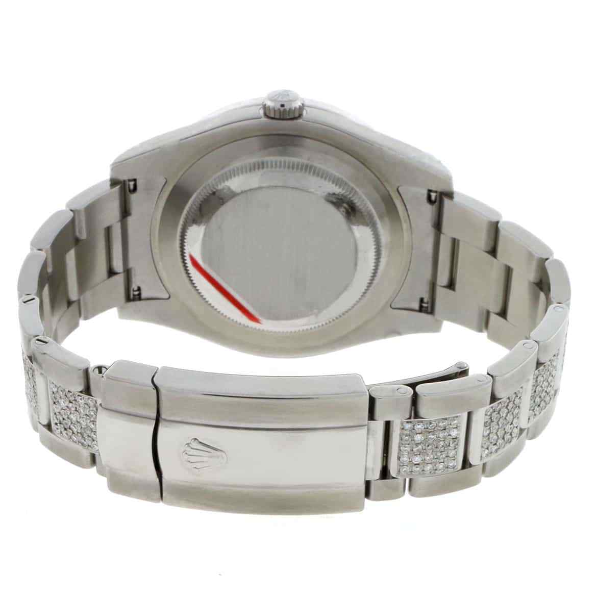 Rolex Datejust II 41mm 6.1CT Diamond Bezel/Bracelet/Factory Silver Dial Watch