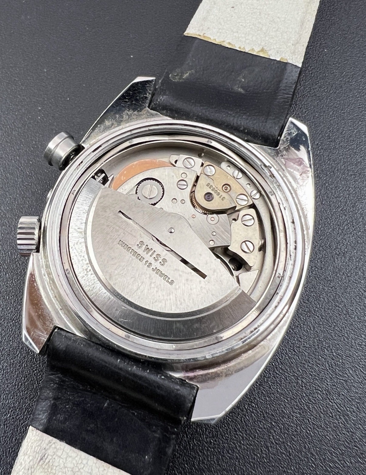 LEMANIA AUTOMATIC ALARM REF. 9751 CAL. 2980 – RARE BLUE DIAL – VINTAGE 1970s