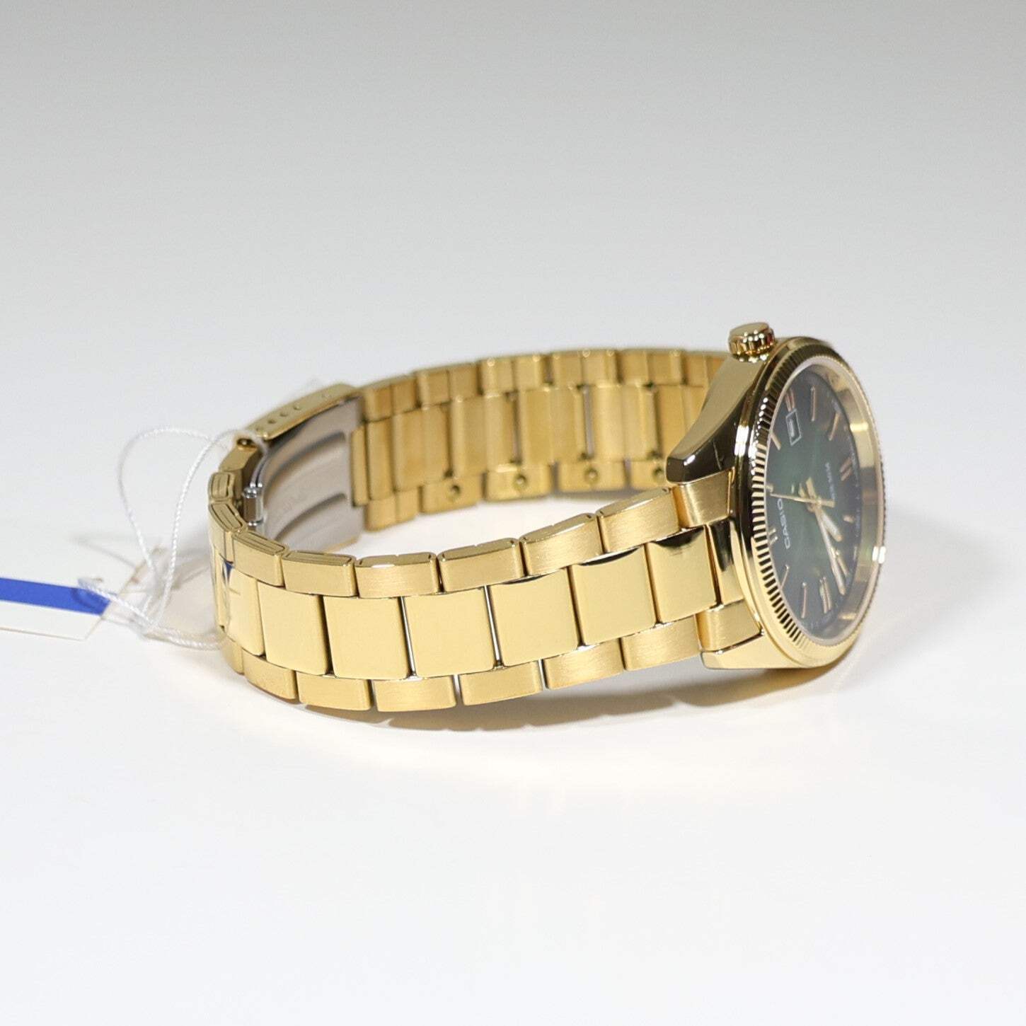 Casio Men’s Vintage Green Dial Gold Tone Stainless Steel Watch MTP-1302PGC-3AVEF