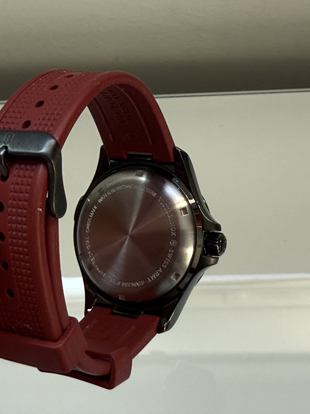 Victorinox Swiss Army Night Vision Quartz 42mm Black/Red Date 50m Watch