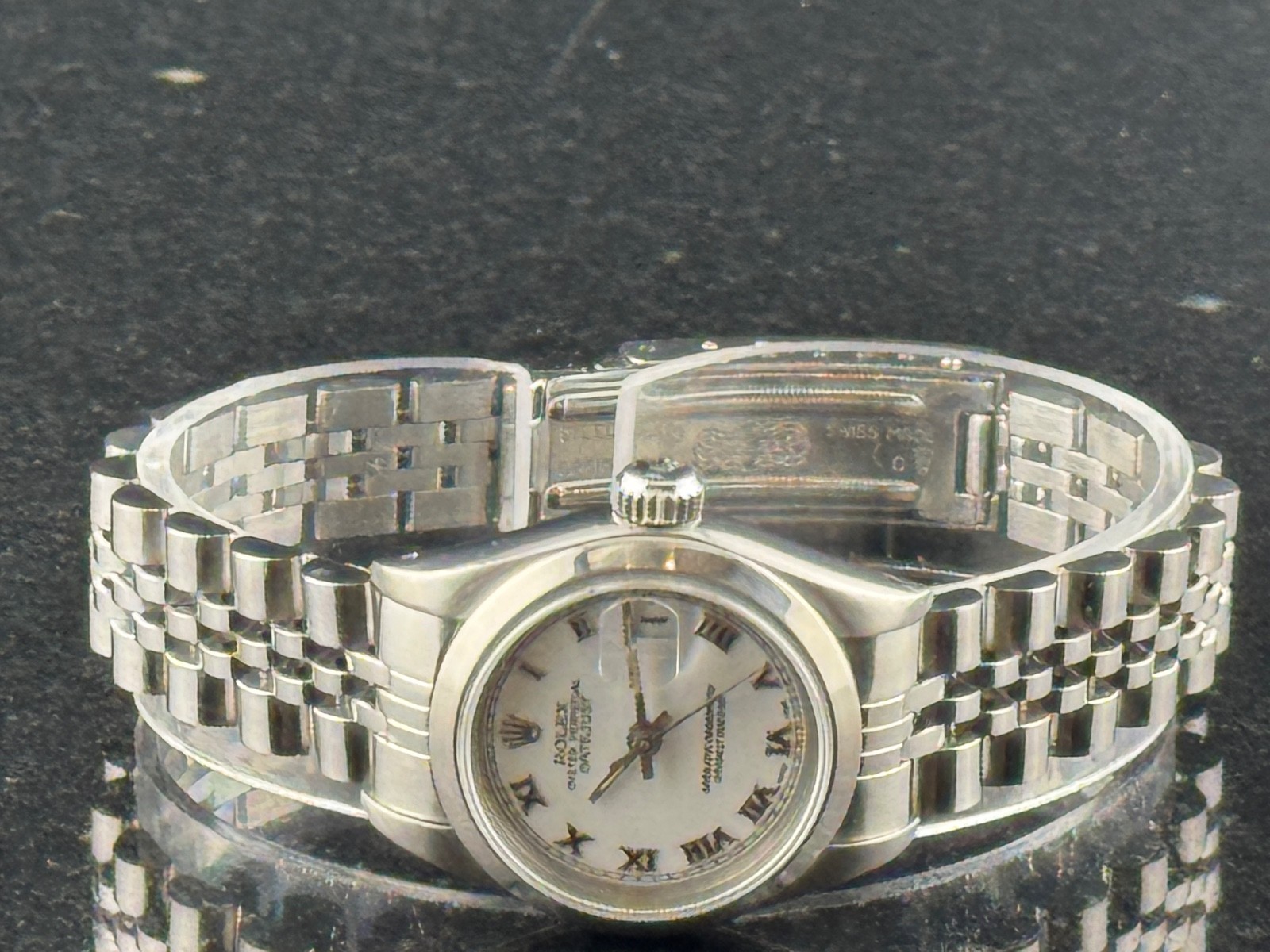 Rolex Oyster Perpetual 69160 Datejust Jubilee Roman Dial Box Paper Serviced