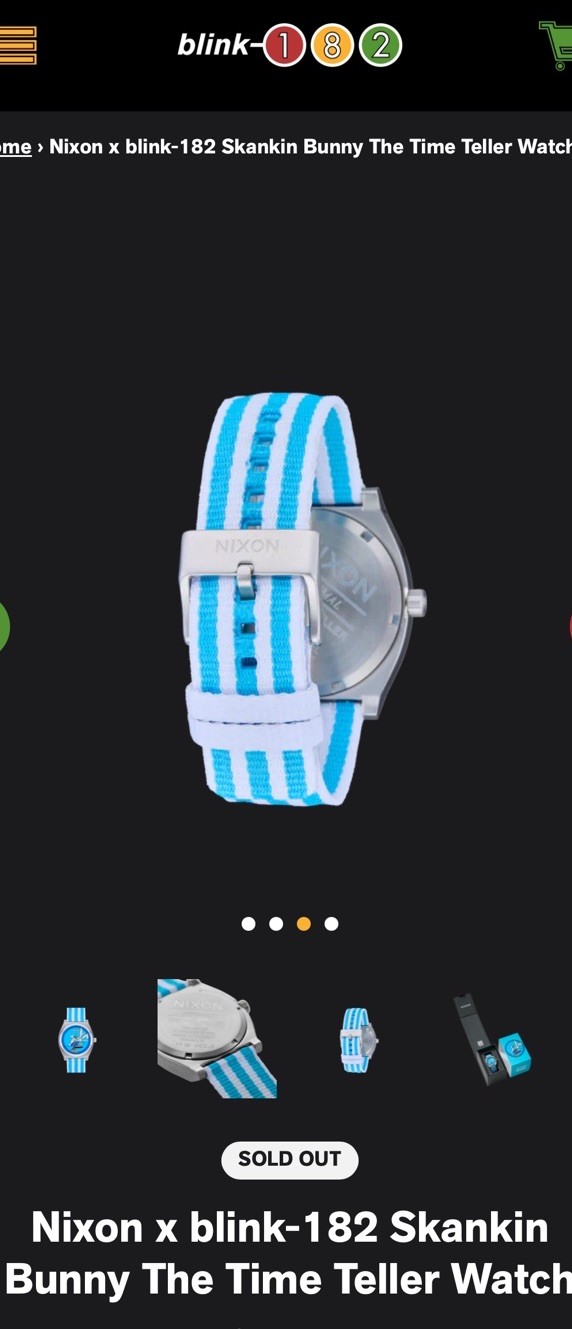 Nixon x blink-182 Skankin Bunny Time Teller PRE-Sale