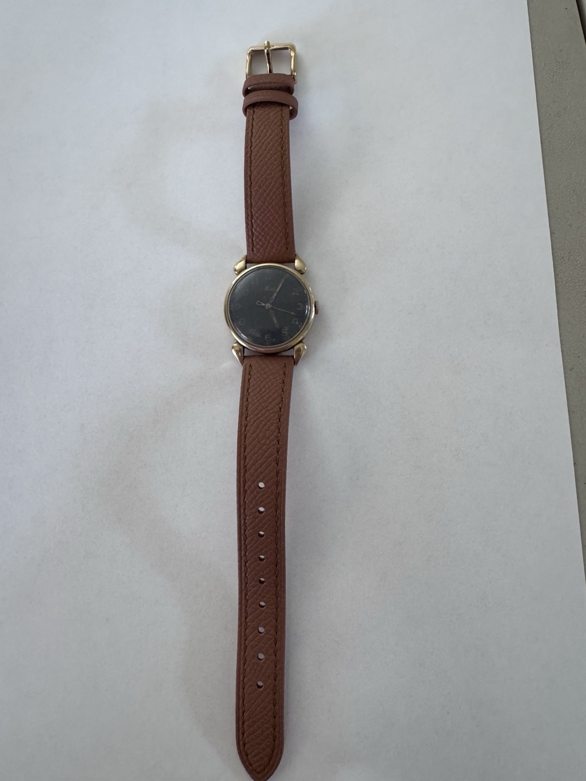 Vintage MIDO 14k Solid Gold Mens Watch Estate Gift