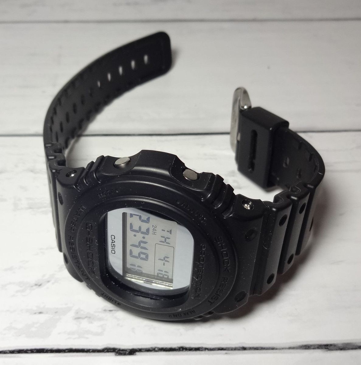 Round Mirror Face Matte Black G SHOCK Working Condition Good