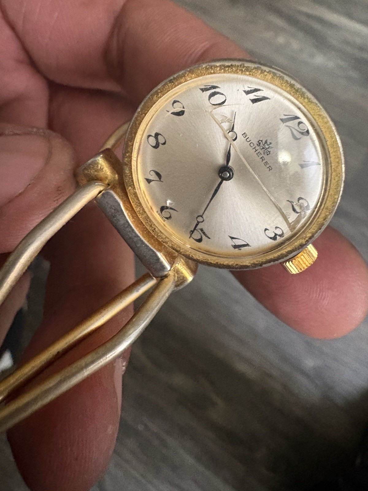 Bucherer Men’s Vintage Automatic Watch Gold Tone None Working