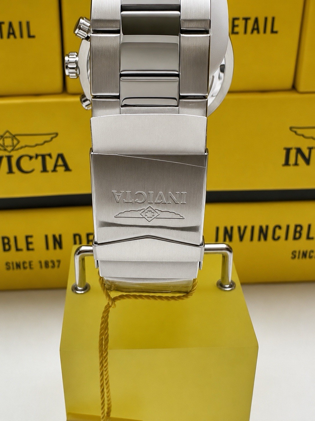 Invicta Specialty 1203 Men’s Chronograph Watch NIB Black Dial Stainless Steel