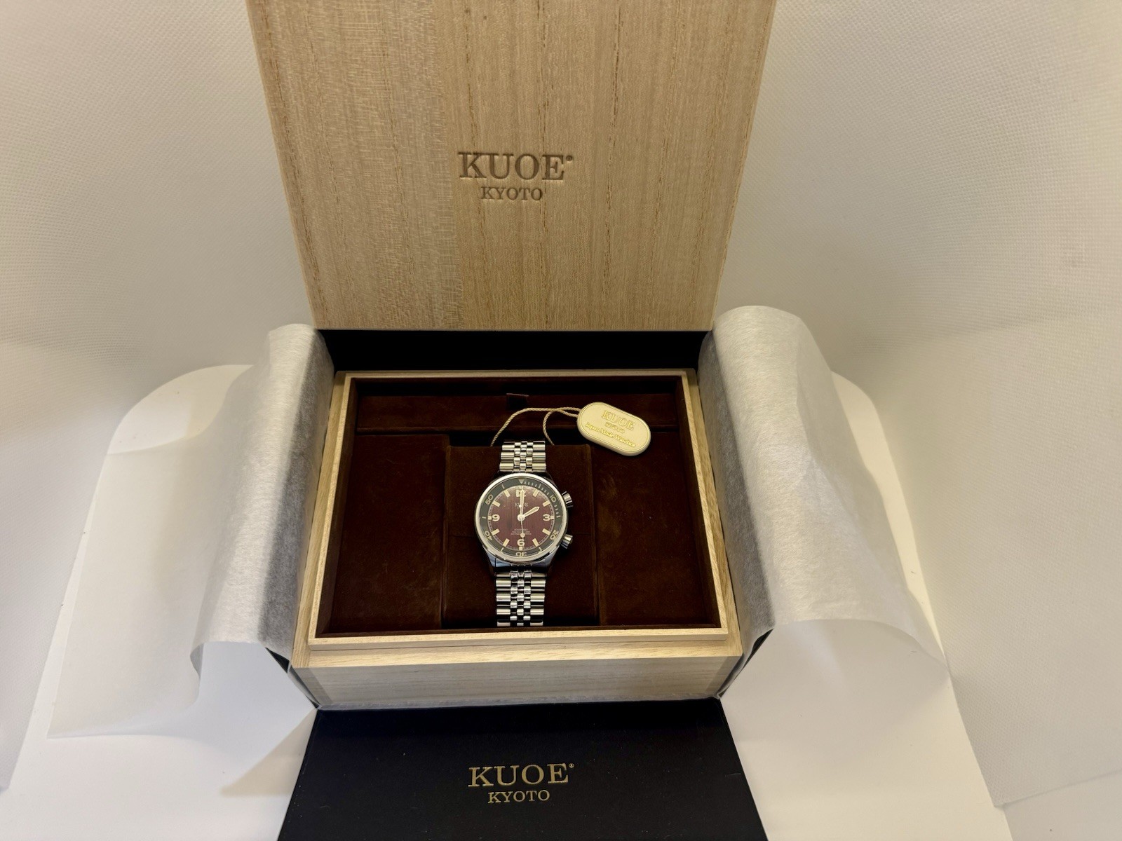 LIMITED KUOE Urushi Red Hake Sombrero 90-011 38mm Automatic Diver Watch Kyoto