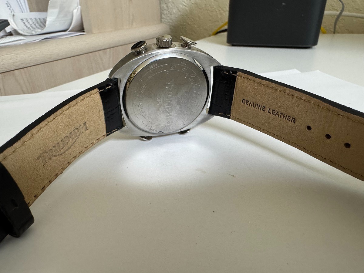 Men’s Triumph Motorcycle Watch Model 3021 Analog – digital White/Black dial