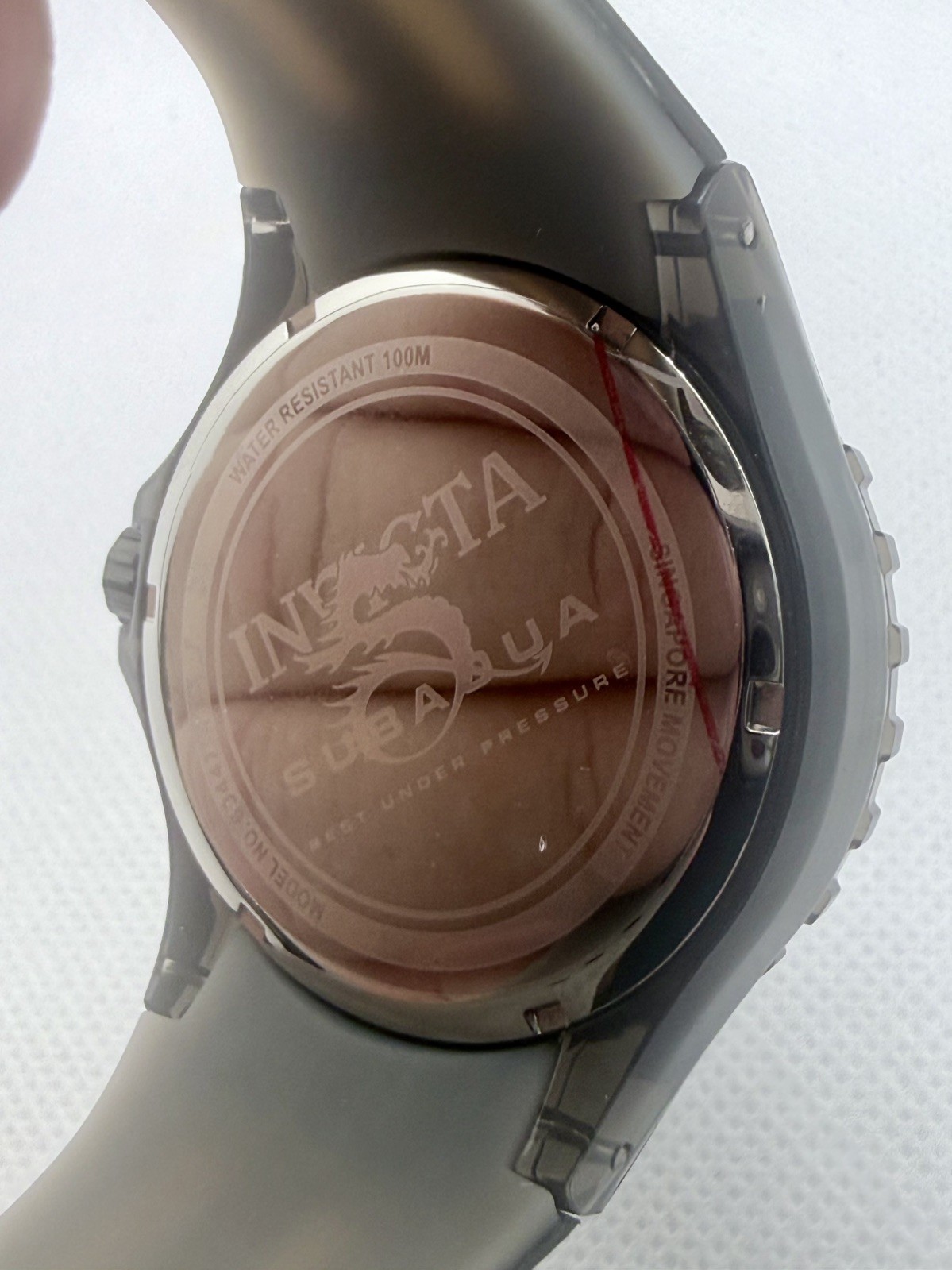 Invicta Men’s Watch Subaqua Quartz Black and Grey Silicone Rubber Strap 69447