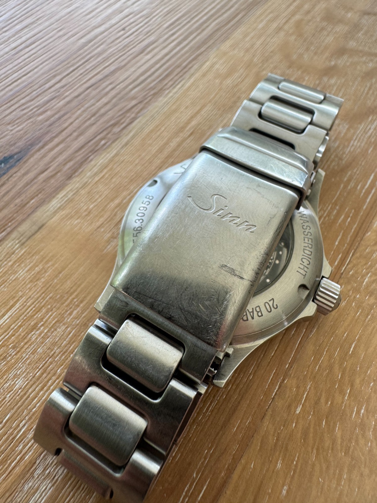 Sinn 556i H-Link Bracelet Automatic Watch – Box and Papers – Extra Sinn Strap