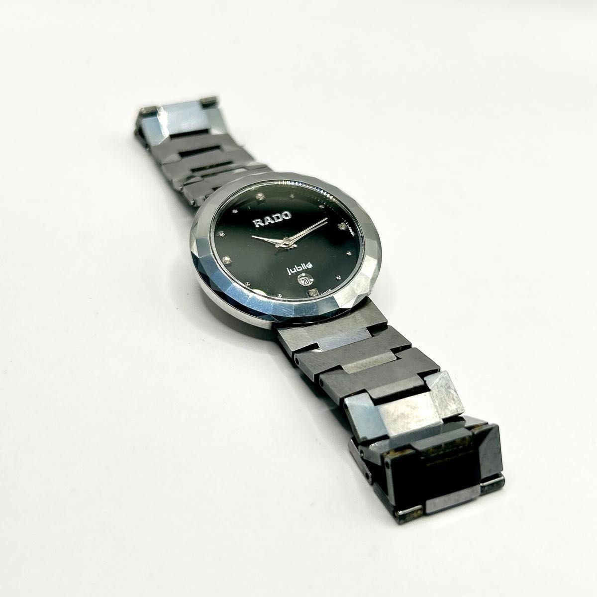 Rado Diastar Jubile Quartz Date Ladies Mens Watch Vintage Silver Stainless Japan