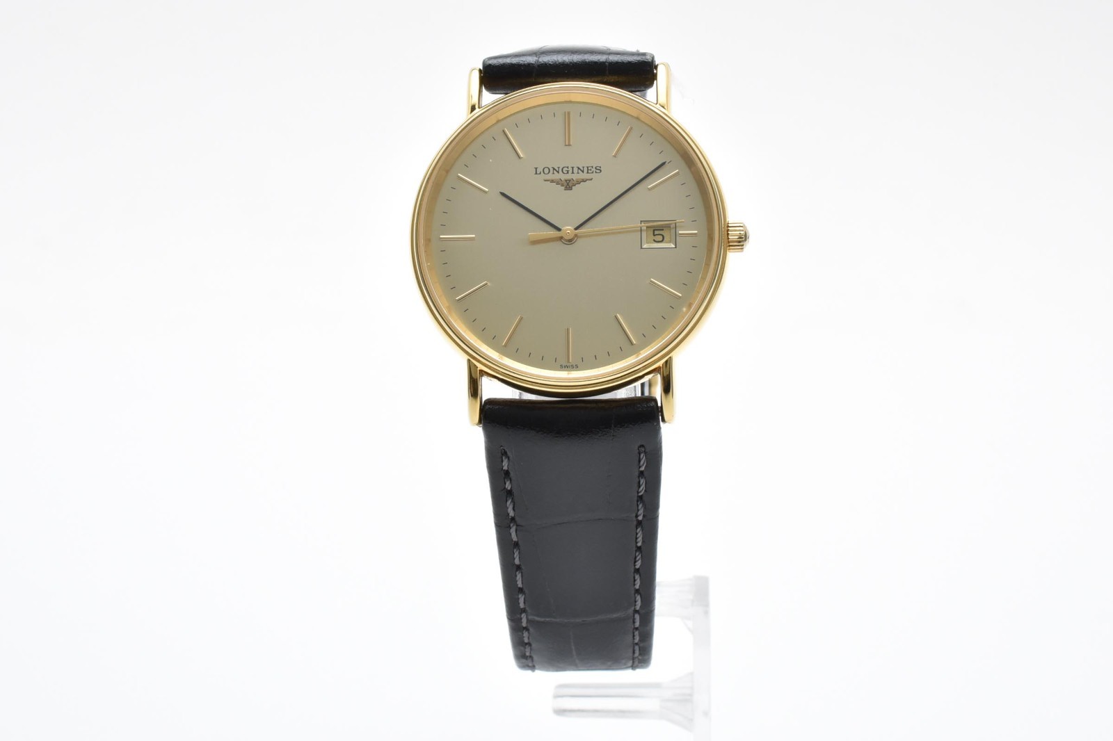 Vintage! [NEAR MINT] Longines Grand Classic L4.720.2 Gold Date Qz Men’s JAPAN