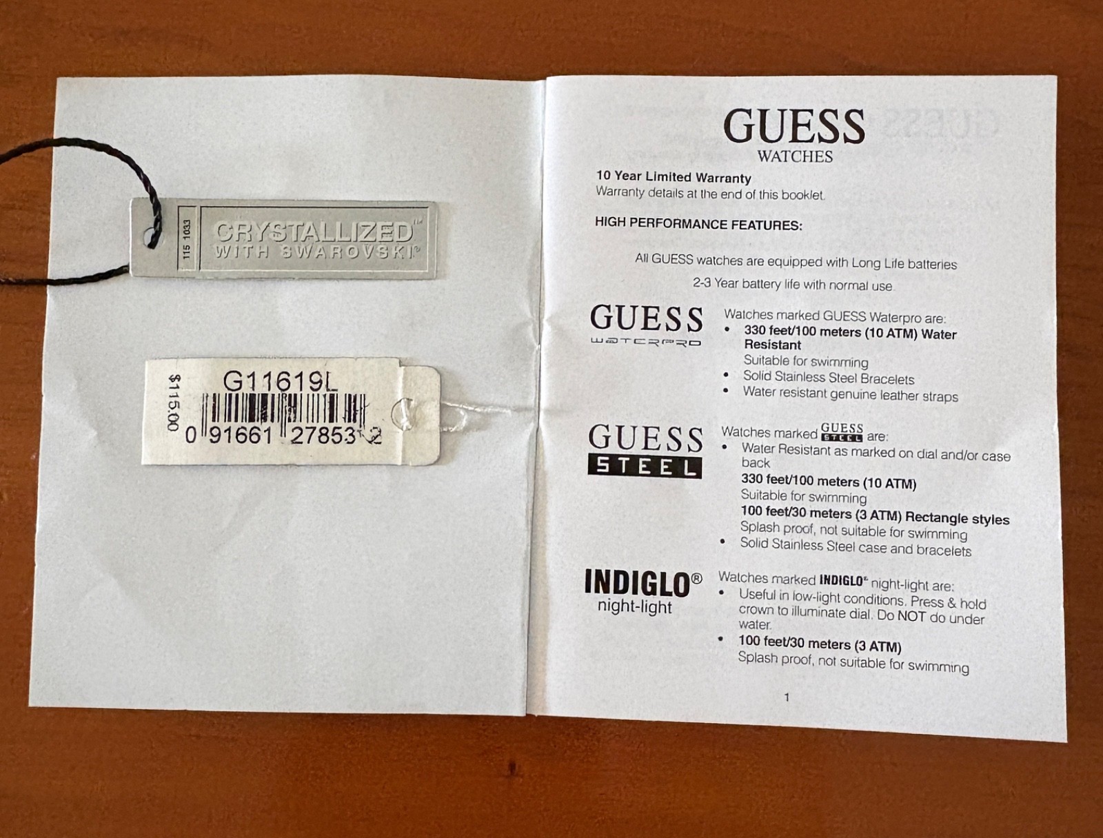 Guess Steel Vintage Analog Women’s Watch (#G11619L) – New!