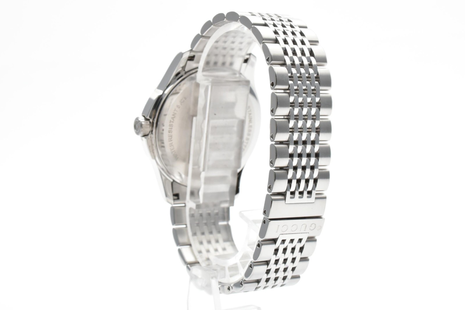 [Exc+5] GUCCI G-Timeless 126.4 Quartz Silver Dial Date Dress Men’s Watch 18cm