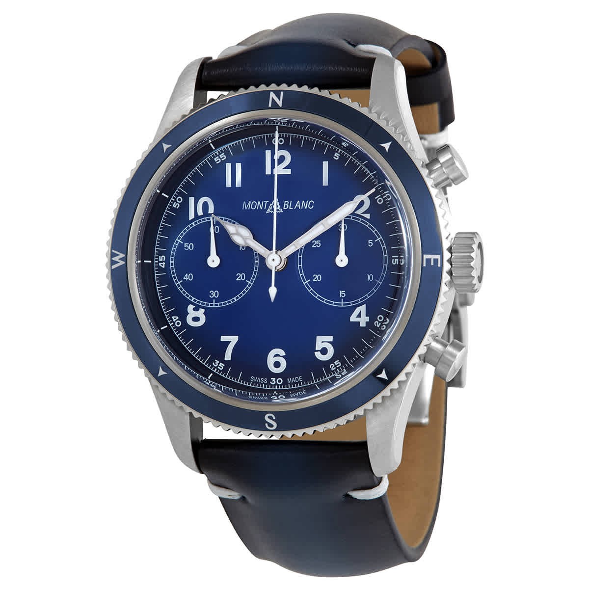 Montblanc 1858 Chronograph Automatic Blue Dial Men’s Watch 126912