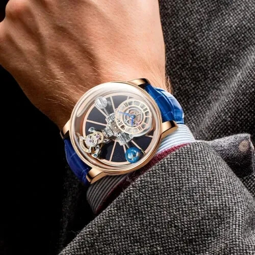2023 PINDU Design Luxury Men’s Quartz Watch Diamond Tourbillon 3Bar Astronomi