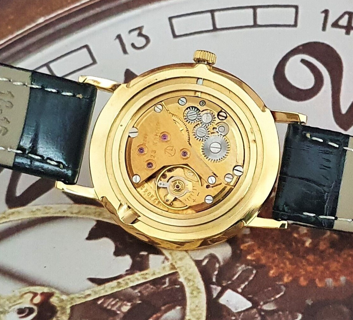 Vintage Watch Poljot De Luxe ULTRA SLIM 2209 Black Dial Mechanical Watch USSR