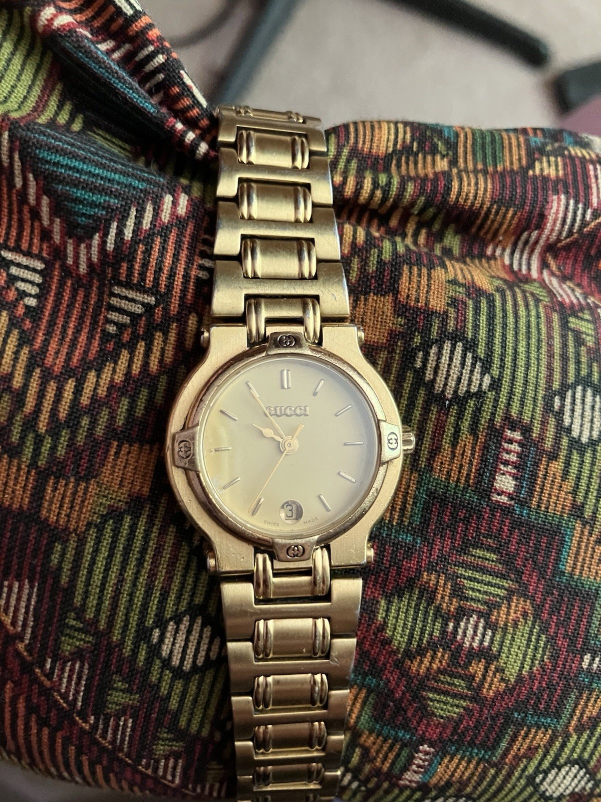Gucci Vintage 9200L Gold Plated Stainless 7-Jewel Swiss ATM8 WR Watch