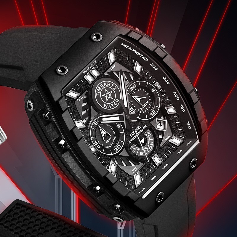 TimeArtx Casual Everyday Chronograph Watch, 30mm Water resistant, Calendar