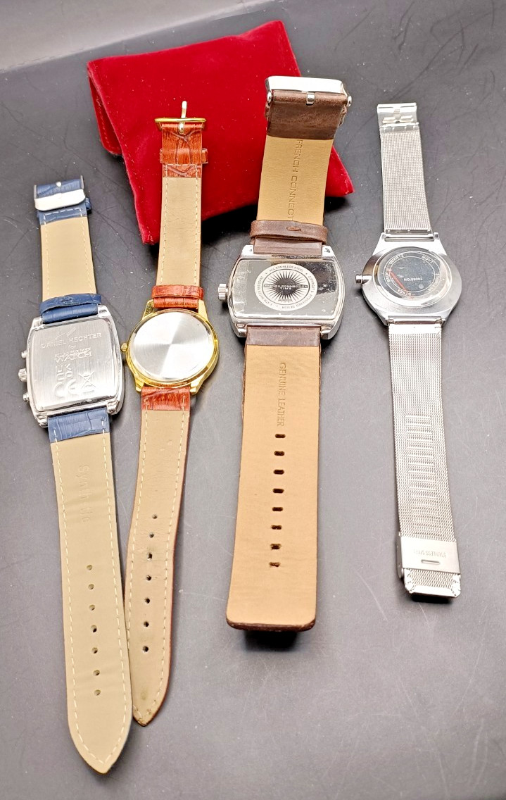 Bundle of 4x Men’s Vintage/Modern Watches Inc FCUK DANIEL HETCHER WORKING LOT A