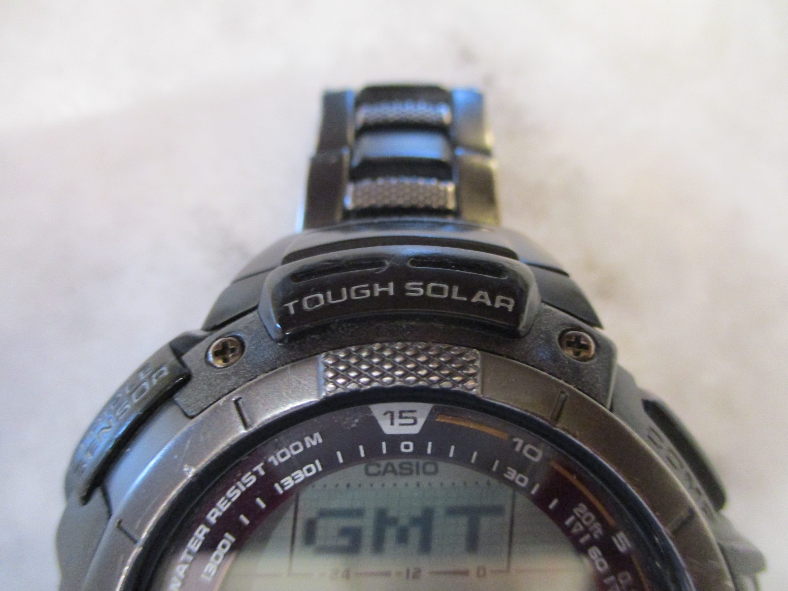 CASIO PRO TREK TOUGH SOLAR DIGITAL WATCH PRG-80YT BLACK 10 BAR – TITANIUM-WORKS!