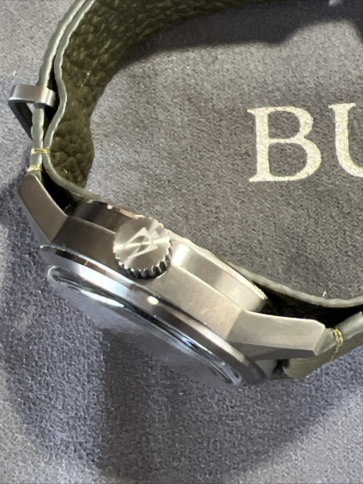 Bulova Military 98A255 Automatic W Box W Open Warranty Card Military Design Time