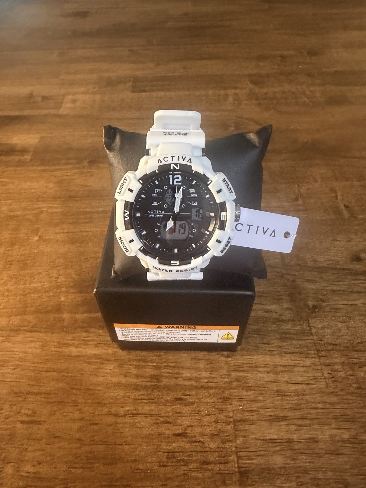 Activa Analog-Digital Quartz Sport Watch White Silicone Strap w/Box Manual