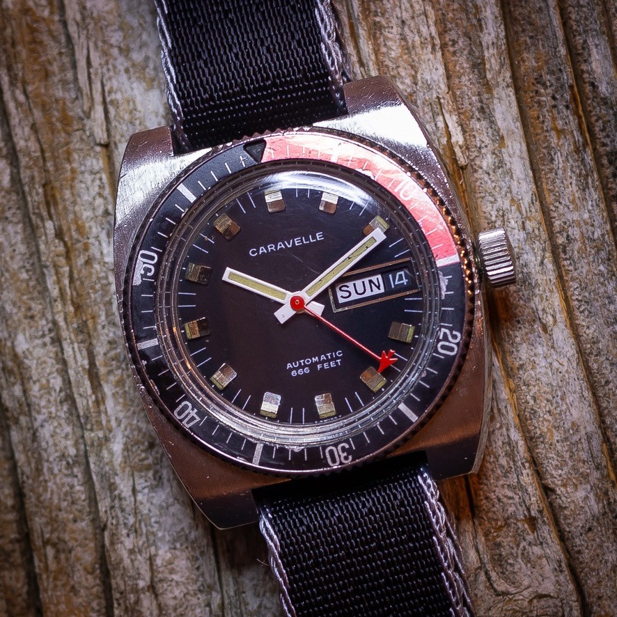 ⌚︎ 👺 Vintage Caravelle “Devil Diver” 666 Automatic 👺 | Serviced & Restored