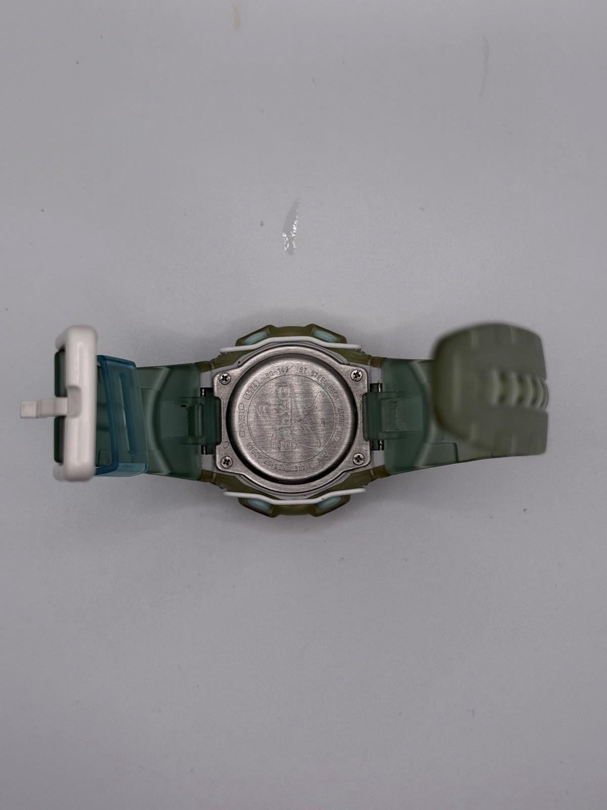 Vintage Casio Baby-G BG-142 1564 Digital Watch Green Translucent 10BAR