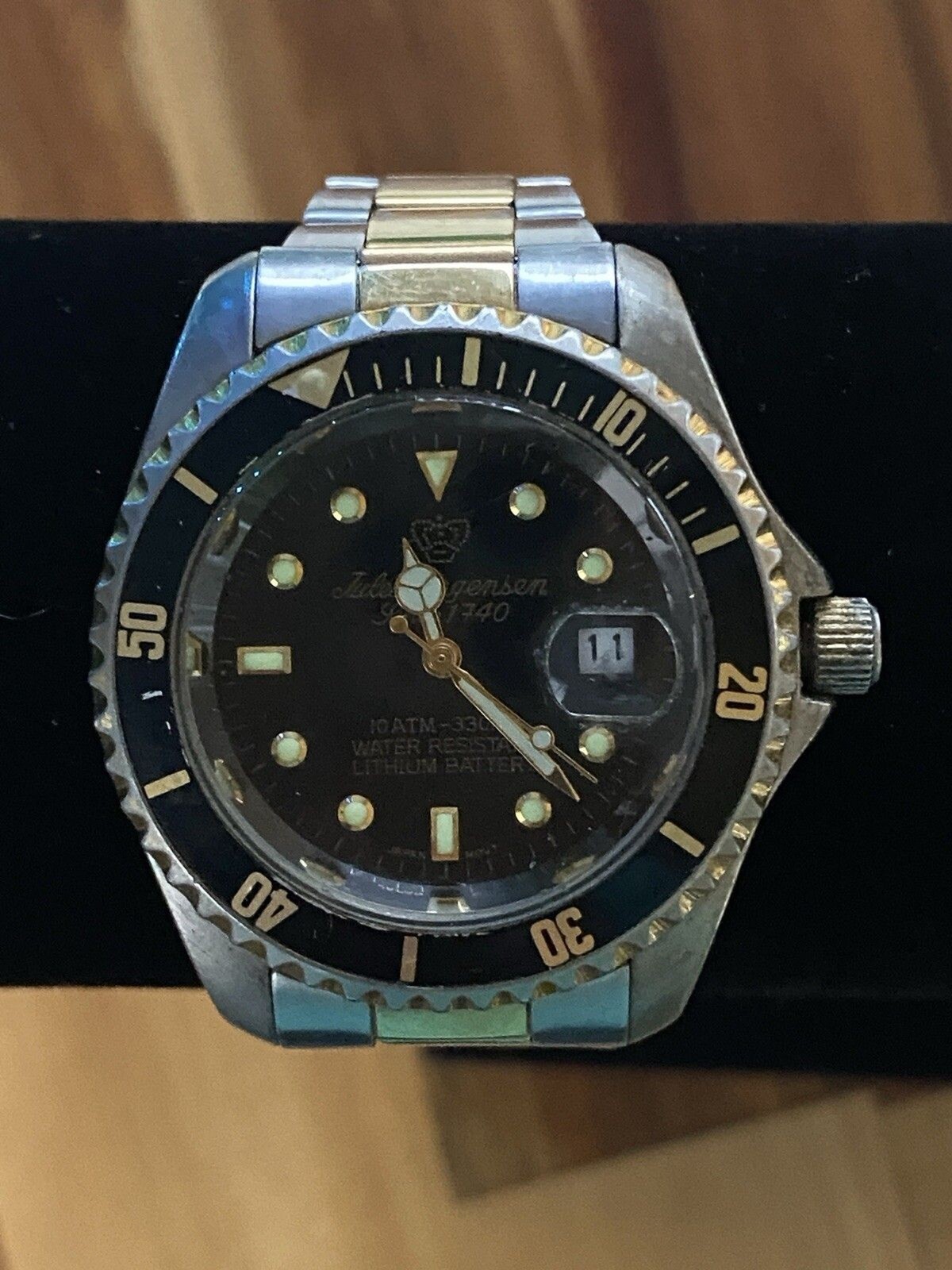 Jules Jurgensen Watch Sea Diver 7371 Two Tone Screw-Down Crown Water Resistant