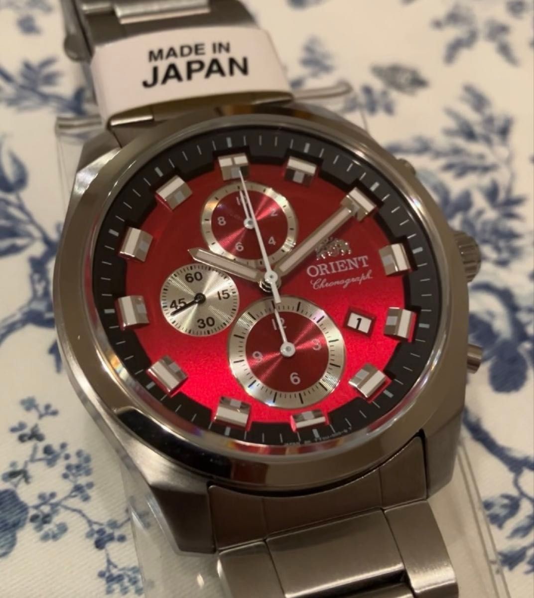 ORIENT NEO70’s WV0481TT Red Chronograph Quartz Men’s Watch Full Set Japan