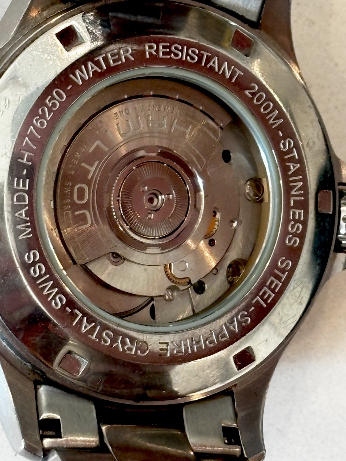 Hamilton Khaki GMT World Time H776250 Automatic Silver Dial SS Bracelet Rare