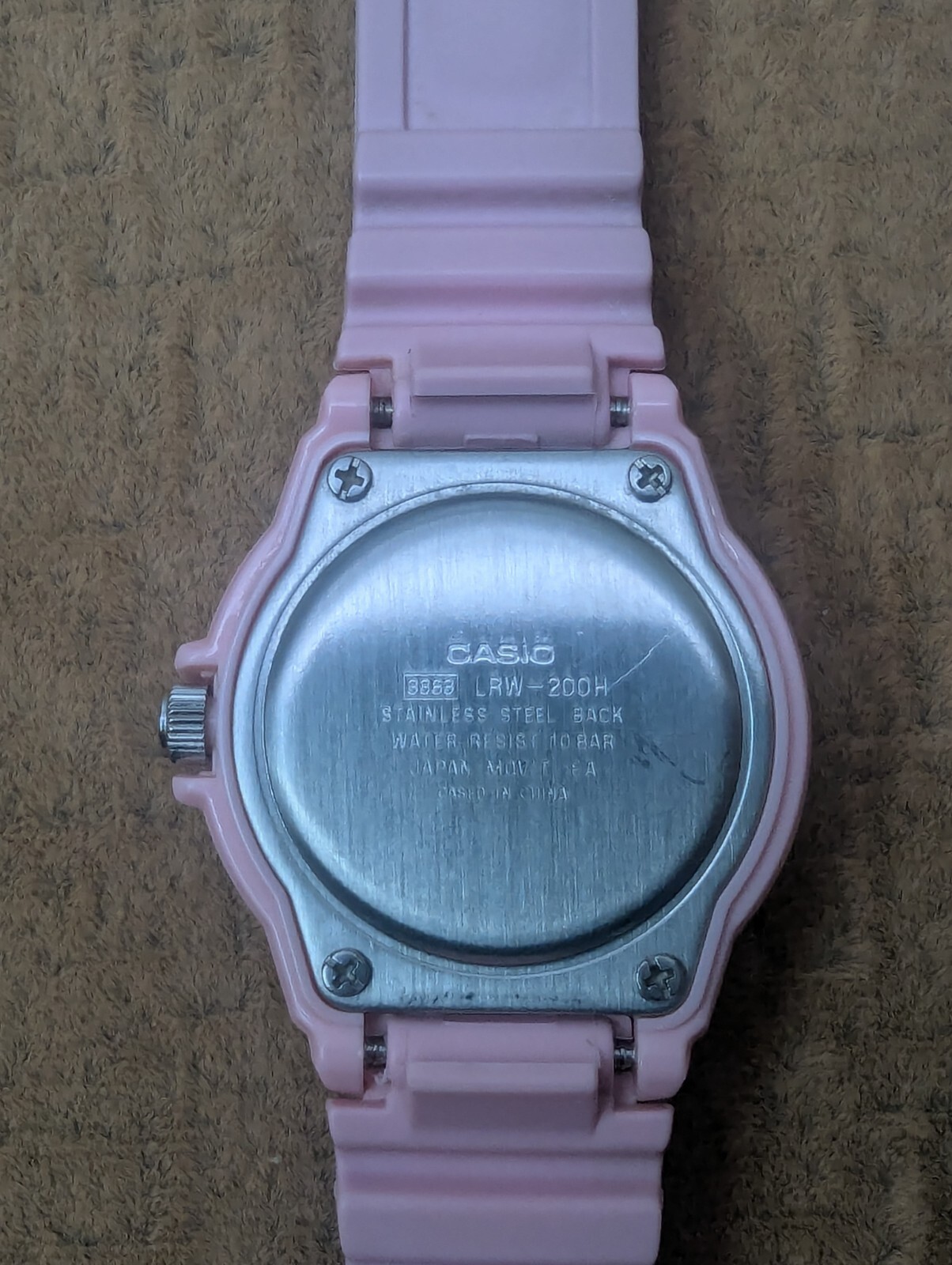 CASIO Ladies Women’s Pink Watch White Multicolor Wristwatch Resin Band LRW-200H