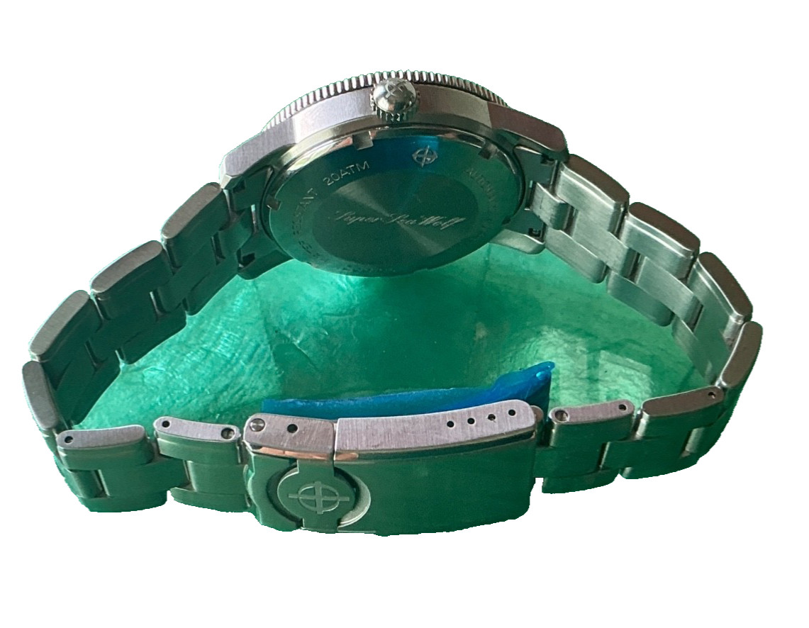 Zodiac Super Sea Wolf 53 Skin Automatic Black & Silver Mens Watch ZO9209