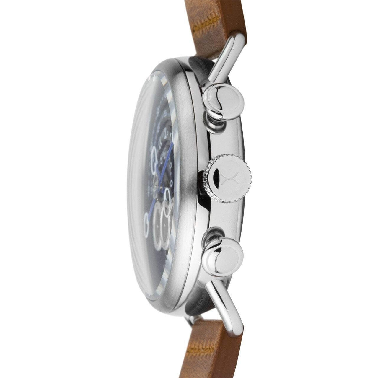 Xeric Halograph Chrono Sapphire Silver Navy Watch – Brand New