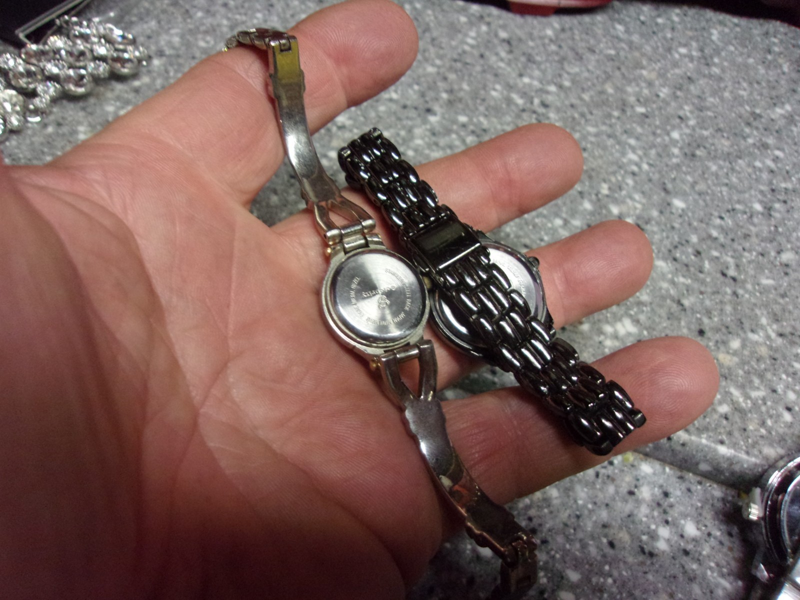 B629 pair of older watch wrist watch lot Armitron and celebrity