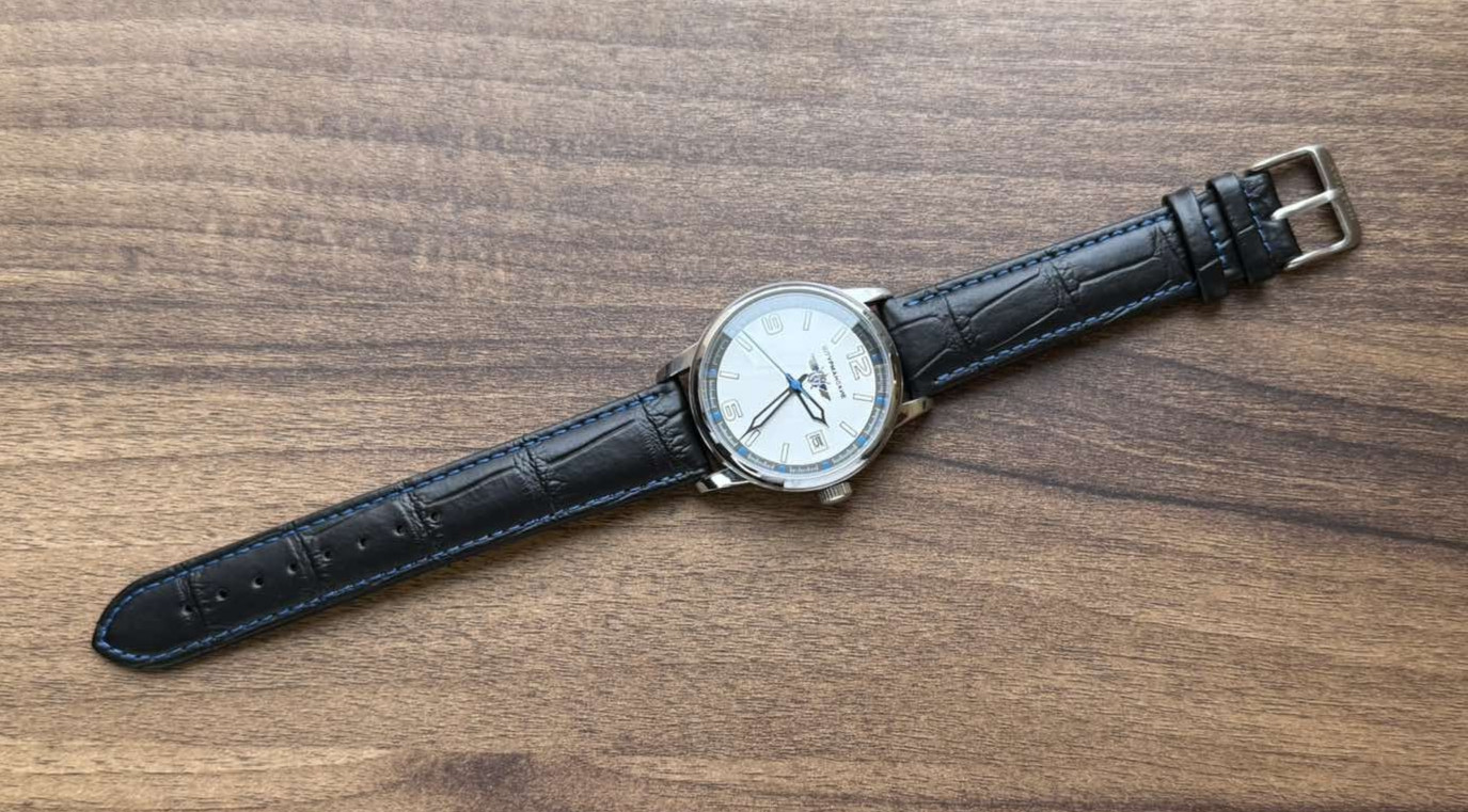 Watch Aviator Mechanical Vintage Soviet USSR Pilot Military Day Calendar Wrist