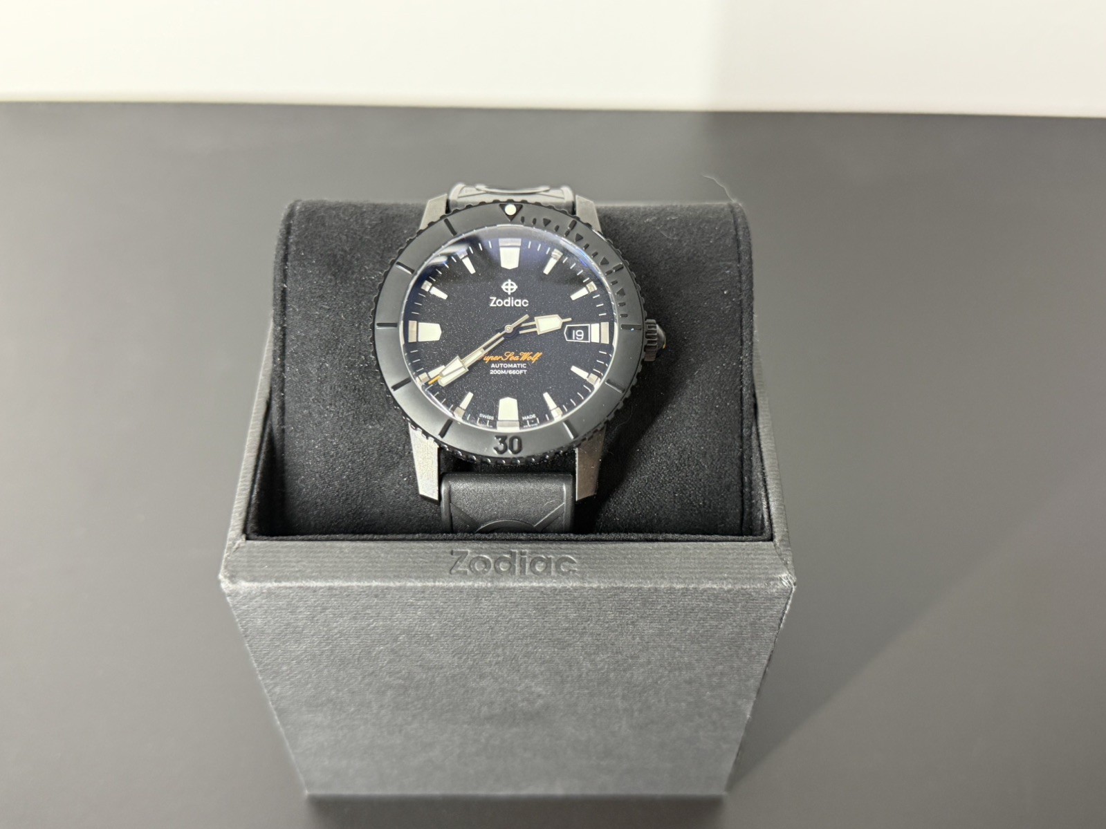 Zodiac Super Sea Wolf Compression Diver Black Automatic Watch ZO9297