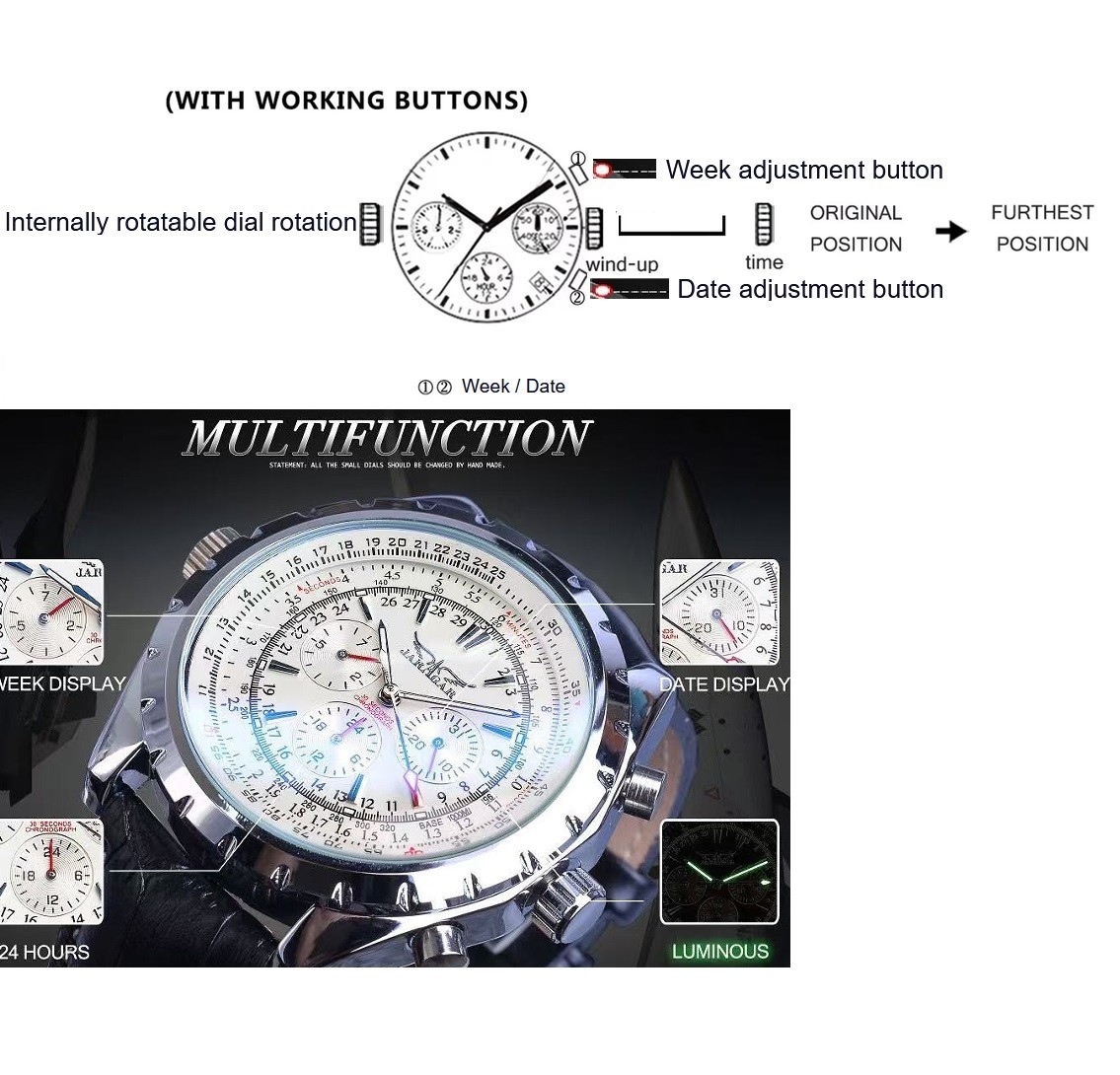 luxury Pilot/Aviator Mens Automatic Mechanical Watch Alloy Self-winding Gift